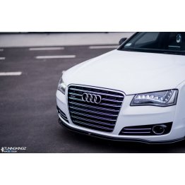 Накладка сплиттер на передний бампер на Audi A8 D4